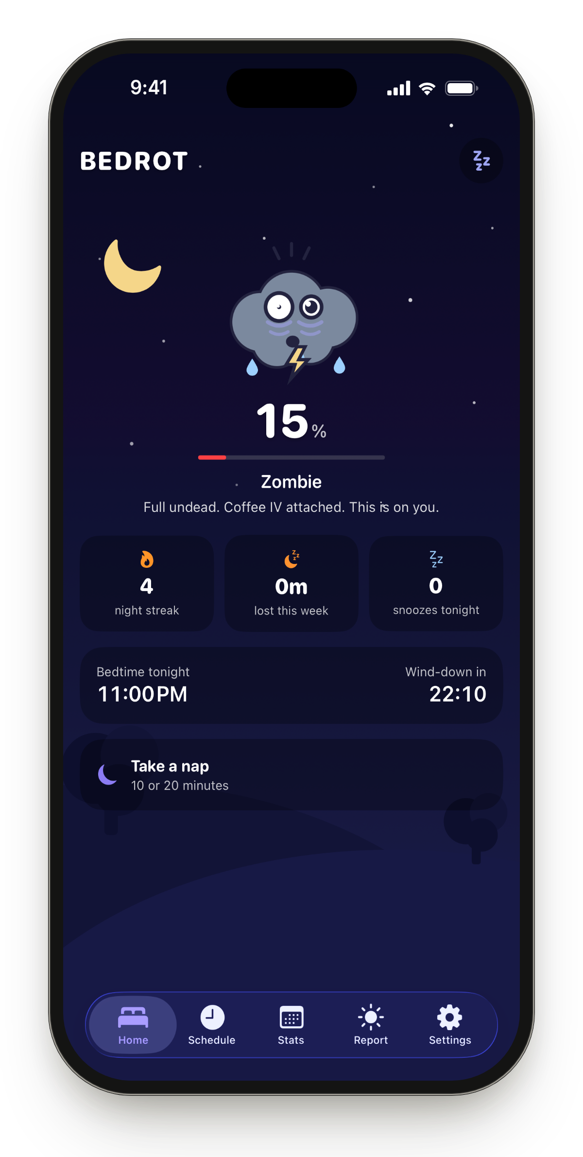 Bedrot app screenshot