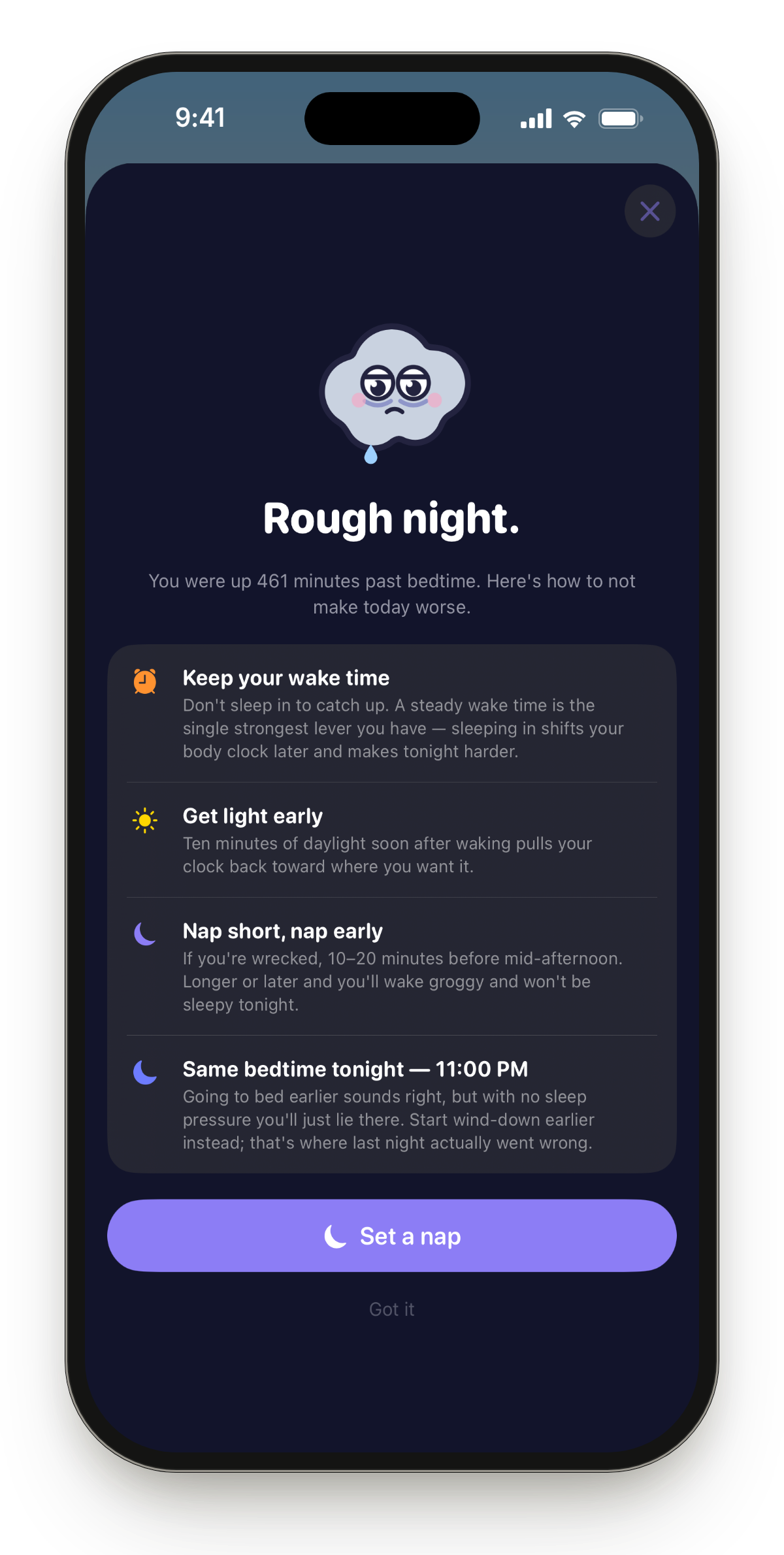 Bedrot app screenshot